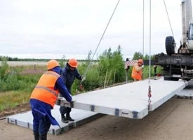 Монтаж дорожных плит Монтаж дорожных плит фото