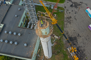 Dismantling of chimneys