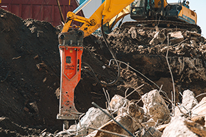 Dismantling of foundation photo